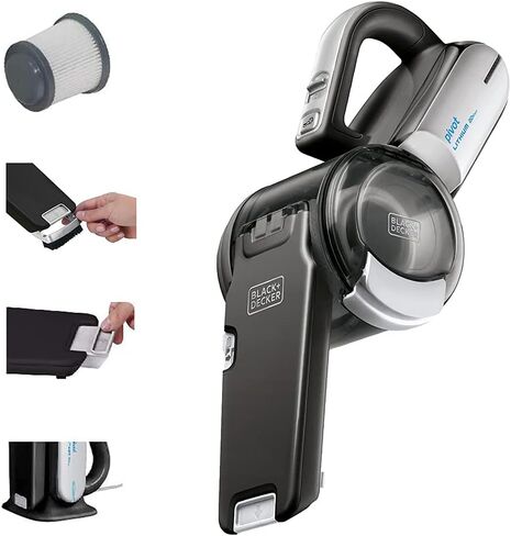 BLACK+DECKER dustbuster PIVOT VAC Cordless Handheld Vacuum, Home and Car Vacuum with Crevice Tool and Pivot Nozzle (BDH2000PL) in Saudi Arabia