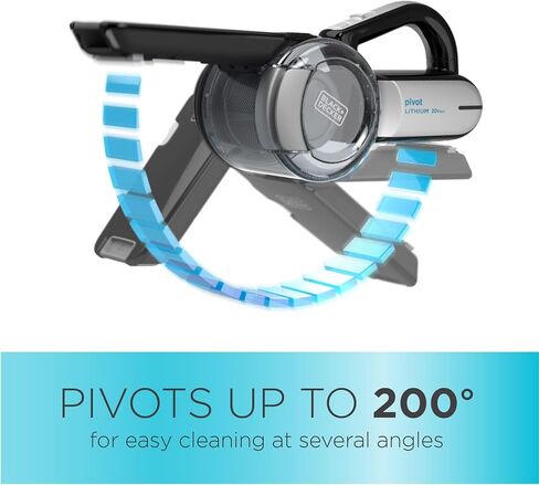 BLACK+DECKER dustbuster PIVOT VAC Cordless Handheld Vacuum, Home and Car Vacuum with Crevice Tool and Pivot Nozzle (BDH2000PL) in Saudi Arabia