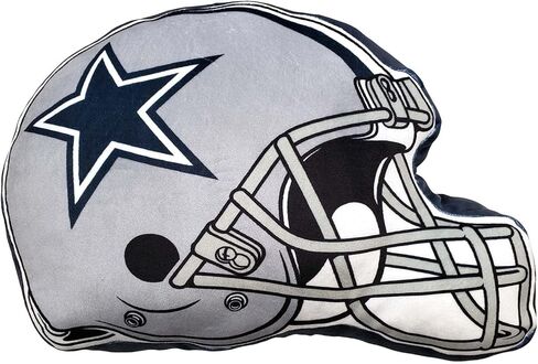 وسادة قطيفة فائقة النعومة لكرة القدم من Northwest NFL Helmet - 16 بوصة - وسائد مزخرفة للأريكة أو غرفة النوم - مثالية ليوم اللعبة (دالاس كاوبويز - أزرق) in Saudi Arabia