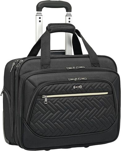 حقيبة كمبيوتر محمول من Coolife مقاس 17.3 بوصة حقيبة كمبيوتر محمول مزودة بعجلات حقيبة كمبيوتر محمول للمكتب المحمول in Kuwait