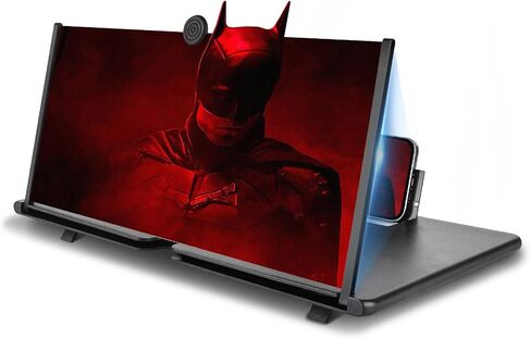 18 inch Foldable Phone Screen Magnifier,HD Mobile Phone Screen Amplifier Gift for Older Kids 3D Movie Video Enlarger with Pull Design and Stand Holder Eye Protection for All Smartphone-Black in Saudi Arabia