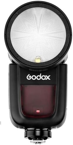 Godox V1-F Round Head Camera Flash Speedlite, 2.4G X Wireless HSS 76Ws Speedlight Flash with Li-on Battery Powered for Fuji DSLR in Saudi Arabia