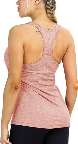قمصان بدون أكمام للتمرين من icyzone مع حمالة صدر مدمجة - قمصان رياضية لليوجا بظهر Racerback للسيدات، قمصان رياضية للجري in Kuwait