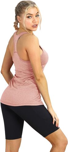قمصان بدون أكمام للتمرين من icyzone مع حمالة صدر مدمجة - قمصان رياضية لليوجا بظهر Racerback للسيدات، قمصان رياضية للجري in Kuwait