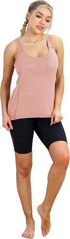 قمصان بدون أكمام للتمرين من icyzone مع حمالة صدر مدمجة - قمصان رياضية لليوجا بظهر Racerback للسيدات، قمصان رياضية للجري in Kuwait