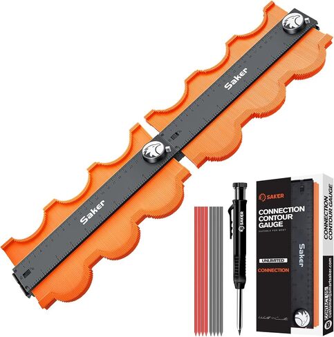 Saker Contour Gauge Profile Tool- Adjustable Lock-Precisely Copy Irregular Shape Duplicator (Unlimited Connection) in Kuwait