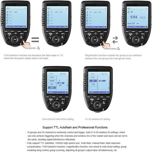 Godox Xpro-O TTL Wireless Flash Trigger, 2.4G 1/8000s HSS TTL Convert-Manual TCM Function Large LCD Screen Flash Transmitter for Olympus Panasonic Cameras w/12pcs Color Filter+Universal Flash Diffuser in Saudi Arabia