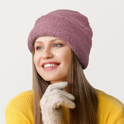 CHOK.LIDS قبعة شيربا بيني للرجال والنساء قبعة صغيرة ناعمة مكبلة قبعة شتوية رائجة في الهواء الطلق قبعات تخزين عصرية in Kuwait