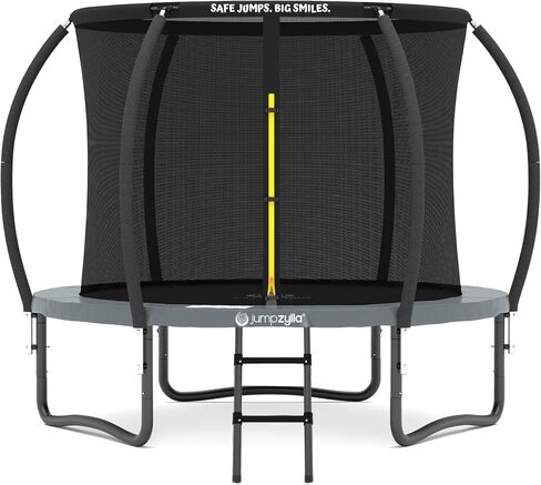 JUMPZYLLA Trampoline 8FT 10FT 12FT 14FT 15FT 16FT Trampoline with Enclosure - Recreational Trampolines with Ladder and AntiRust Coating, ASTM Approval Outdoor Trampoline for Kids in Saudi Arabia