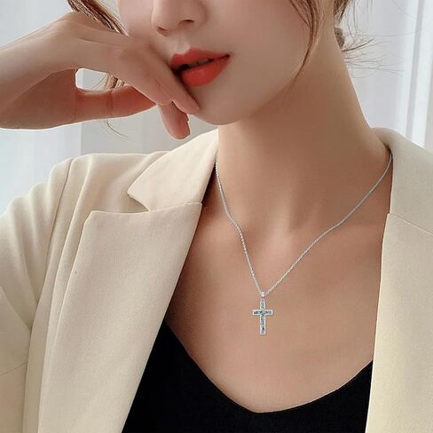 MISTBEE Hummingbird/Bee/Ladybug/Tree of Life/Butterfly/lrish Claddagh Necklace Cross Jewelry Gifts 925 Sterling Silver Cross Pendant Necklace for Women Girls in Kuwait