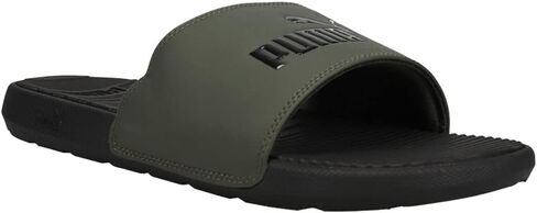 PUMA mens Cool Cat Slide Sandal, Black/High Risk Red, 10 US in Saudi Arabia