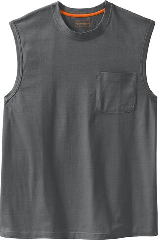 Boulder Creek by Kingsize Men's Big & Tall Heavyweight Pocket Muscle Tee Shirt in Kuwait