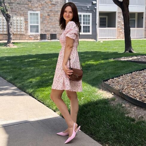 JENN ARDOR Slingback Heels for Women Low Heels Dress Shoes Kitten Pumps Dressy Heeled Sandals Wide Width Fashion Casual Shoes in Kuwait