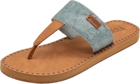 Flojos Grace Women's Hooded Thong Sandal, Tobacco Artisan in Saudi Arabia