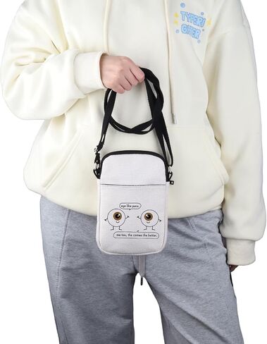 G2TUP Eye Doctor Gift Eye Like Puns حقيبة مكياج طبيب العيون طبيب العيون حقيبة مستحضرات التجميل هدية البصريات حقيبة سفر بسحاب (العين مثل حقيبة بيضاء من Puns) in Kuwait