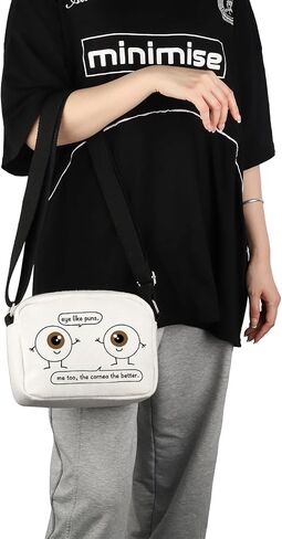 G2TUP Eye Doctor Gift Eye Like Puns Makeup Bag Optometrist Ophthalmologist Cosmetic Bag Optician Gift Optometry Zipper Travel Bag (Eye Like Puns White Bag) in Saudi Arabia