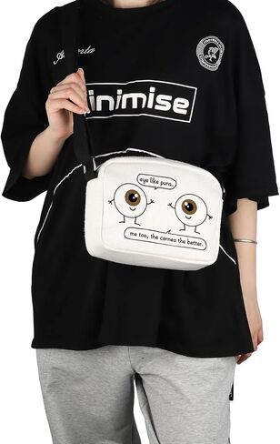 G2TUP Eye Doctor Gift Eye Like Puns Makeup Bag Optometrist Ophthalmologist Cosmetic Bag Optician Gift Optometry Zipper Travel Bag (Eye Like Puns White Bag) in Saudi Arabia