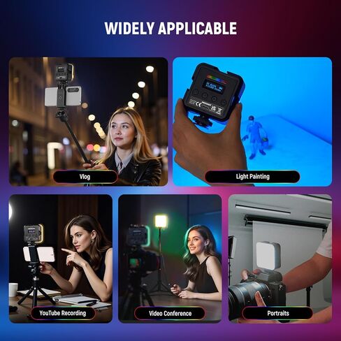 NEEWER LED Video Light, Portable Bi-Color 3200K~5600K Dimmable Camera Soft Lights with 3 Cold Shoes, CRI 97+, 8 Scene Modes, 2000mAh Rechargeable Battery for Gaming/YouTube/Vlog/Photography - NL-36AI in Kuwait