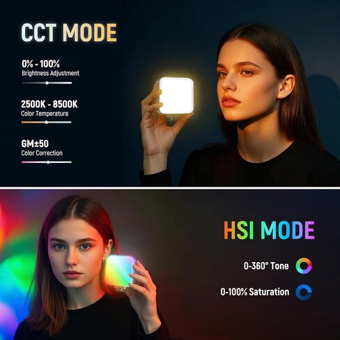 NEEWER LED Video Light, Portable Bi-Color 3200K~5600K Dimmable Camera Soft Lights with 3 Cold Shoes, CRI 97+, 8 Scene Modes, 2000mAh Rechargeable Battery for Gaming/YouTube/Vlog/Photography - NL-36AI in Kuwait
