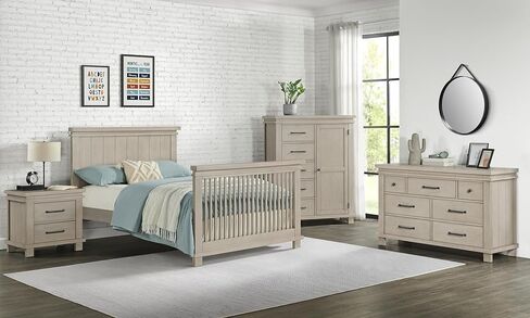 Soho Baby 44088930 Chandler Crib to Full-Size Bed Conversion Kit, Smooth Stone Wash Finish, GreenGuard Gold Certified in Kuwait
