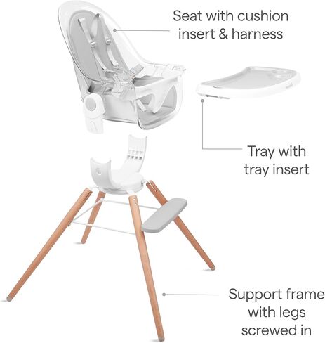 Munchkin® 360° Cloud™ Baby High Chair with Clear Seat and 360° Swivel in Kuwait