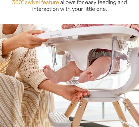 Munchkin® 360° Cloud™ Baby High Chair with Clear Seat and 360° Swivel in Kuwait