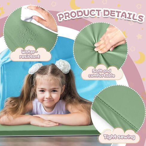 Wesiti 5 Pieces 1 Inch Thick Folding Nap Mat 3 Section Folding Rest Mats Folding Sleeping Mat for Kids Toddler Daycare Nap Mats for School Preschool Classroom Kindergarten (Multicolor) in Kuwait
