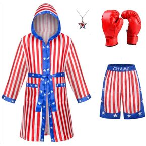 Colorful House Men's Satin Boxing Robes Adult Hooded Boxing Costume With Shorts Set in Saudi Arabia