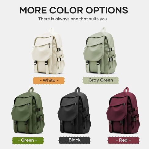 حقيبة مدرسية خفيفة الوزن كاجوال حقيبة كمبيوتر محمول حقيبة للرجال النساء السفر حقيبة الظهر للمدرسة الثانوية المتوسطة الكتب للبنات, K-black in Kuwait