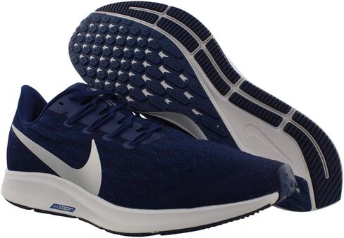 Nike Men's Air Zoom Pegasus 36 Running Shoe Blue Void/Metallic Silver-Coastal Blue 10.5 in Saudi Arabia