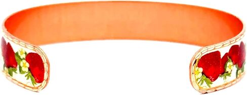 Daisy Flower Bracelets with Blue Backdrop Open-Ended Flower Cuff Adjustable Artisan Copper BNF-06 in Kuwait