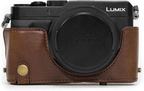 ميغا جير حقيبة حماية جلدية للكاميرا، حقيبة باناسونيك لوميكس LX100، كاميرا DMC-LX100 (أسود،موديل: MG661) in Kuwait