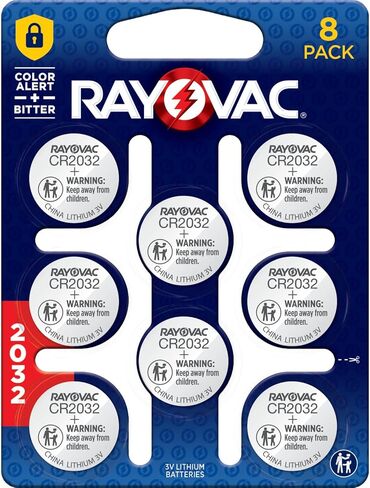 Rayovac Lithium Coin Cell Batteries Size 2032 3V, 2 Pack in Kuwait