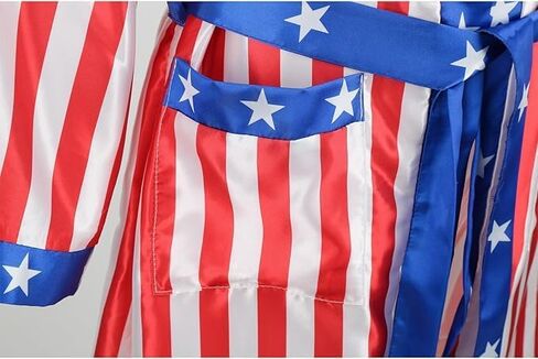 Colorful House Men's Satin Boxing Robes Adult Hooded Boxing Costume With Shorts Set in Kuwait