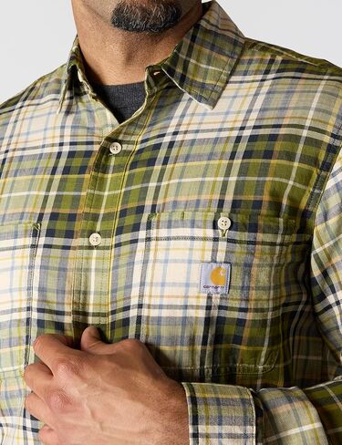 قميص Carhartt رجالي متين ومريح وخفيف الوزن وأكمام طويلة منقوش in Saudi Arabia