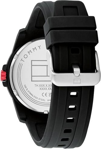 Tommy Hilfiger Casual 3H Quartz Watch - Sporty Silicone Wristwatch for Men - Water-Resistant up to 5 ATM/50 Meters - Premium Fashion for Everyday Wear - 44mm in Saudi Arabia