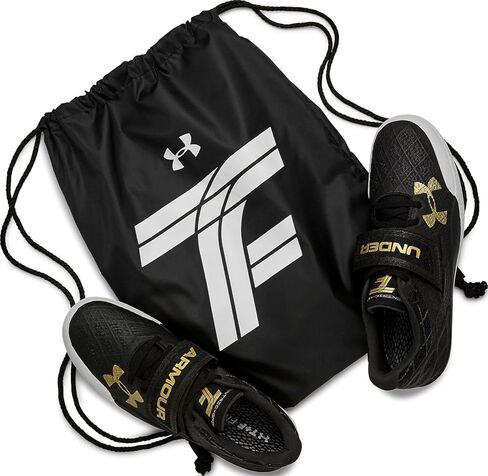 Under Armour Unisex UA Centric Grip Track Shoes - 3021862-004 - Black/Phoenix Fire/High/Vis Yellow - 8 in Saudi Arabia
