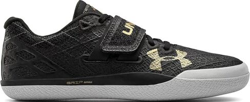 Under Armour Unisex UA Centric Grip Track Shoes - 3021862-004 - Black/Phoenix Fire/High/Vis Yellow - 8 in Saudi Arabia