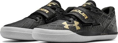 Under Armour Unisex UA Centric Grip Track Shoes - 3021862-004 - Black/Phoenix Fire/High/Vis Yellow - 8 in Saudi Arabia
