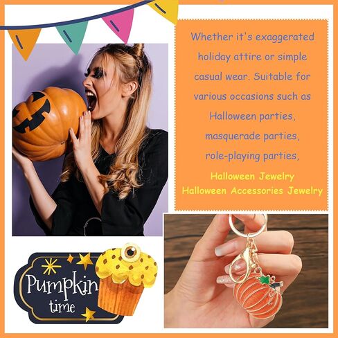 Pumpkin Keychain Halloween Keychain Pumpkin Bag Charms Halloween Charms for Purse in Saudi Arabia