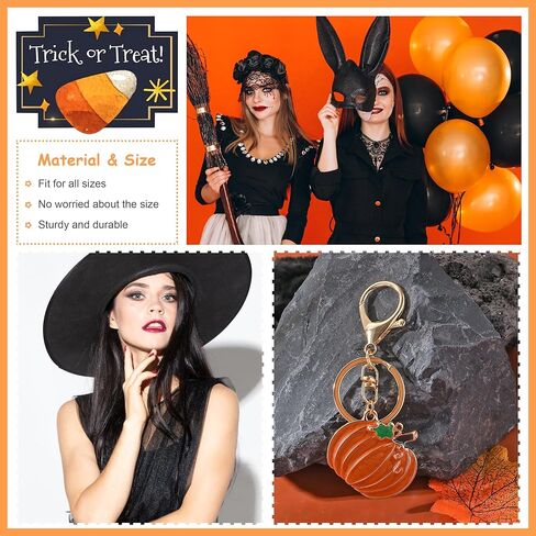 Pumpkin Keychain Halloween Keychain Pumpkin Bag Charms Halloween Charms for Purse in Saudi Arabia