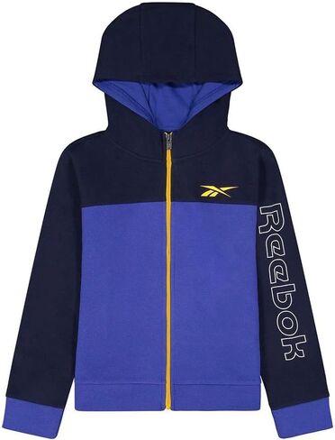 Reebok boys 3-piece Tracksuit Clothing Set - Zip-up Hoodie Sweatshirt + Crewneck T-shirt + Fleece Jogger Sweatpants in Saudi Arabia