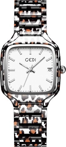 Fanmis Unisex Geneva Leopard Silicone Jelly Gel Watches Analog Quartz Rose Gold Wrist Watch in Saudi Arabia