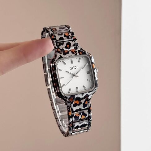 Fanmis Unisex Geneva Leopard Silicone Jelly Gel Watches Analog Quartz Rose Gold Wrist Watch in Saudi Arabia