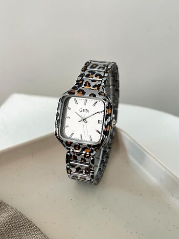 Fanmis Unisex Geneva Leopard Silicone Jelly Gel Watches Analog Quartz Rose Gold Wrist Watch in Saudi Arabia