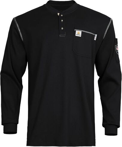 FR Shirts for Men CAT2/HRC2 Flame Resistant Shirts 6.5oz Light Weight Long Sleeve Fire Retardant Shirts in Kuwait
