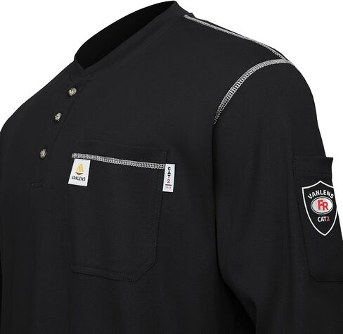 FR Shirts for Men CAT2/HRC2 Flame Resistant Shirts 6.5oz Light Weight Long Sleeve Fire Retardant Shirts in Kuwait
