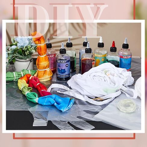Silkfly 20 Pcs Cotton White Bucket Hat for Tie Dying Tie Dye Kit Items Things to Tie Dye Blank Cotton Packable Sun Hat with Accessories for Large Groups Party Tie Dye DIY Project in Kuwait