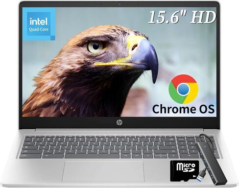 كمبيوتر محمول HP Chromebook 14a-na1043cl شاشة قطرية FHD IPS مقاس 14 بوصة 1920 × 1080 Intel Celeron N4500 ذاكرة 4 جيجابايت 64 جيجابايت تخزين eMMC نظام تشغيل كروم فضي معدني (متجدد) in Kuwait