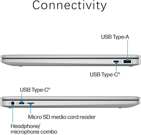 كمبيوتر محمول HP Chromebook 14a-na1043cl شاشة قطرية FHD IPS مقاس 14 بوصة 1920 × 1080 Intel Celeron N4500 ذاكرة 4 جيجابايت 64 جيجابايت تخزين eMMC نظام تشغيل كروم فضي معدني (متجدد) in Kuwait